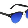 Glassy Morrison Premium Polarized Sunglasses - Matte Black & Blue Mirror