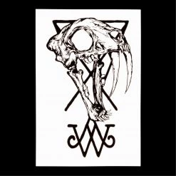 Welcome SABERSKULL STICKER - WHITE/HIGH DENSITY BLACK Accessories