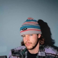 Quasi Upland Beanie - Multi Striped Men's