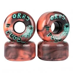 Wheels ORBS PUGS - 56MM/85A - CORAL/BLACK