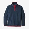 Patagonia Men's Micro D® Snap-T® Fleece Pullover - New Navy W/Classic Red