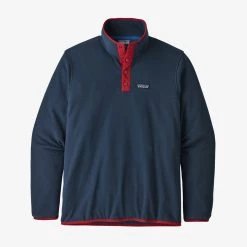 Patagonia Men's Micro D® Snap-T® Fleece Pullover - New Navy W/Classic Red