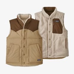 Patagonia Men's Reversible Bivy Down Vest - Classic Tan