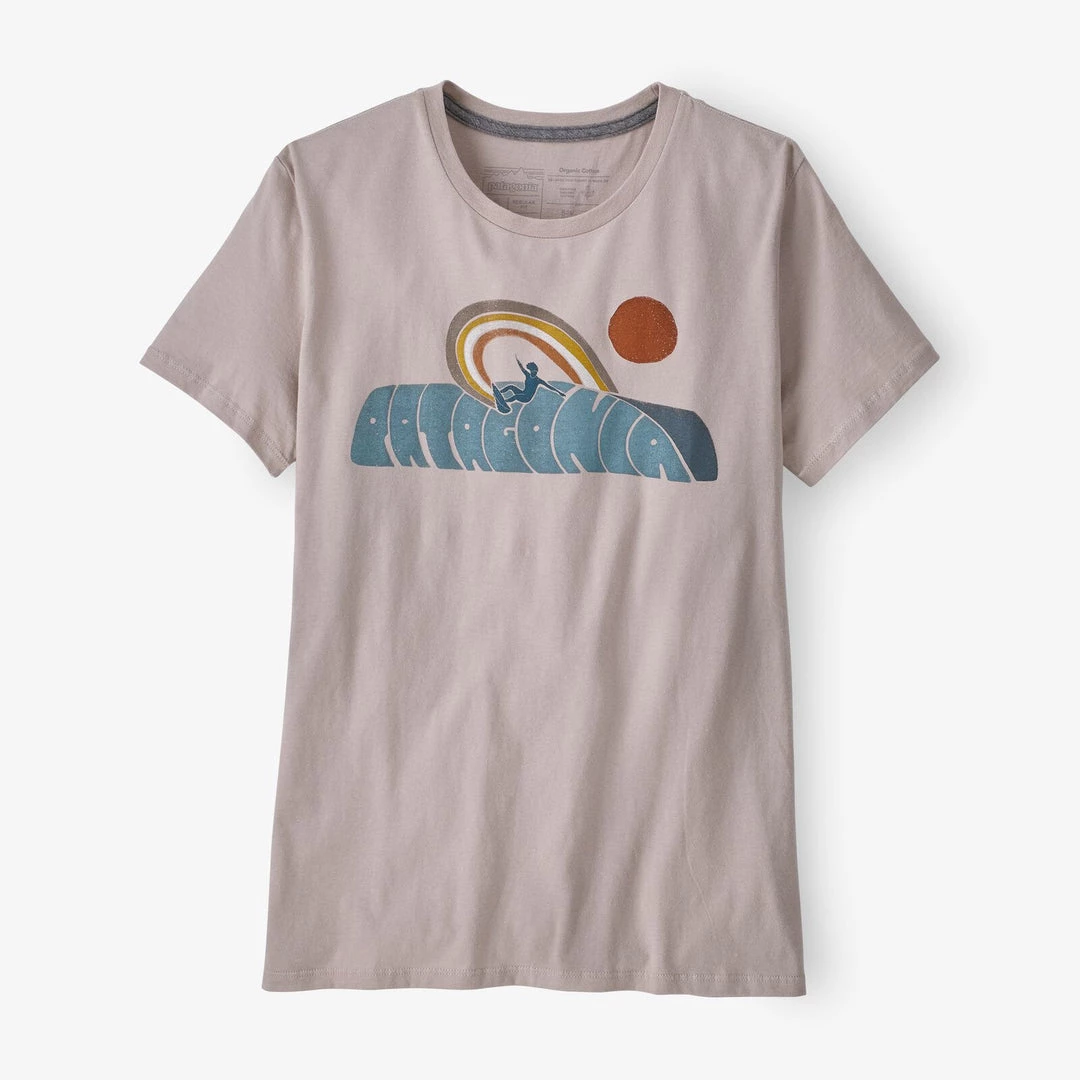 Patagonia Women's Rainbow Rail Organic Crew T-Shirt - Shroom Taupe 3 Patagonia Women's Rainbow Rail Organic Crew T-Shirt - Shroom Taupe