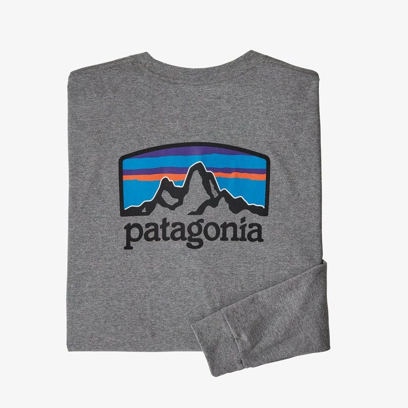 Men's Long Sleeve Fitz Roy Horizons Responsibili-Tee®- Patagonia - Gravel Heather 3 Men's Long Sleeve Fitz Roy Horizons Responsibili-Tee®- Patagonia - Gravel Heather