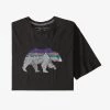 Patagonia Men's Back For Good Organic Cotton T-Shirt - Black W/Bear