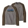 Patagonia Men's P-6 Logo Lightweight Crew Sweatshirt - Grey/Brown