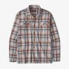 Patagonia Men's Long-Sleeved Organic Cotton Midweight Fjord Flannel Shirt - Drifted: Cornice Grey