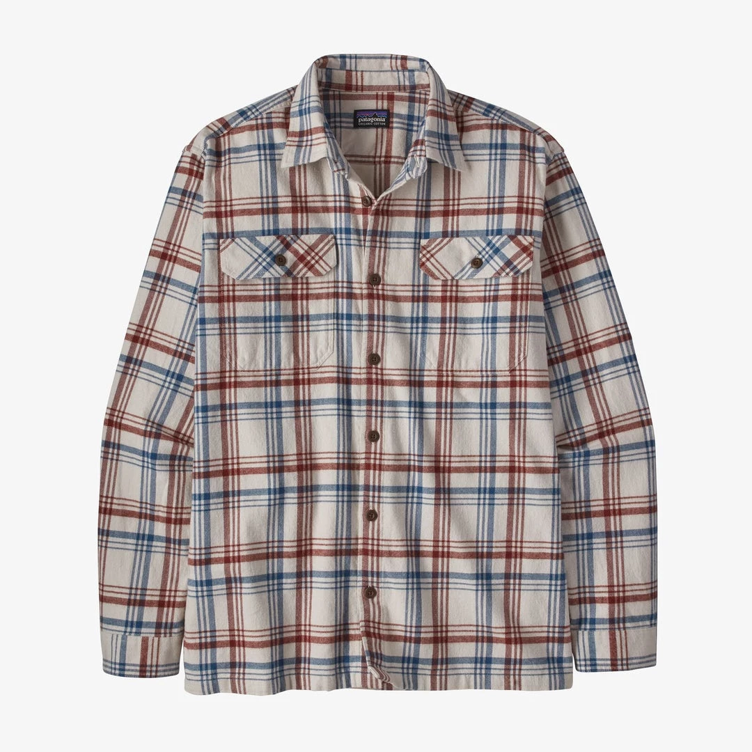 Patagonia Men's Long-Sleeved Organic Cotton Midweight Fjord Flannel Shirt - Drifted: Cornice Grey 3 Patagonia Men's Long-Sleeved Organic Cotton Midweight Fjord Flannel Shirt - Drifted: Cornice Grey