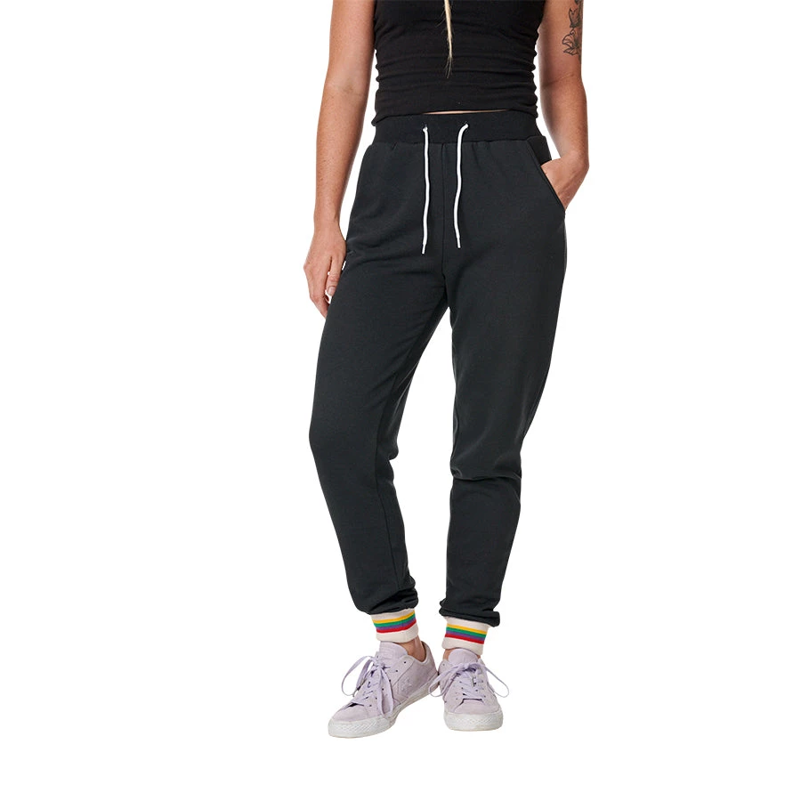 Santa Cruz Women's Strip Jogger Sweatpants Black Bottom 3 Santa Cruz Women's Strip Jogger Sweatpants Black Bottom