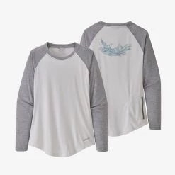 Patagonia Tops Women's Tropic Comfort Crew - Tail Rise: White