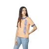 Santa Cruz Women's Obscure Strip Ringer S/S Regular T-Shirt Peach