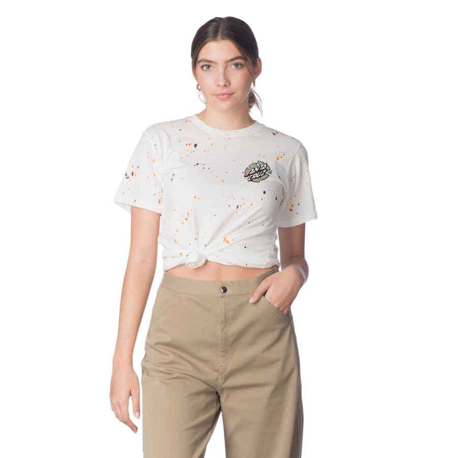 Santa Cruz Women's Warp Broken Dot S/S Relaxed Crew T-Shirt Splatter Beige 3 Santa Cruz Women's Warp Broken Dot S/S Relaxed Crew T-Shirt Splatter Beige