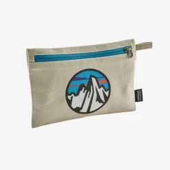 Patagonia Accessories Zippered Pouch - Fitz Roy Scope Icon: Bleached Stone