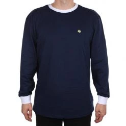 Magenta Men's Skateboards Brode Longsleeve Tee Navy
