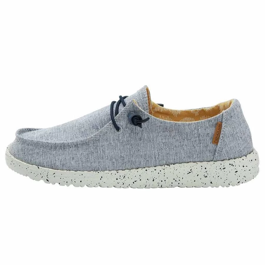 Hey Dude Wendy Chambray - White Blue All Footwear 4 Hey Dude Wendy Chambray - White Blue All Footwear