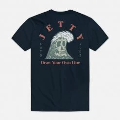 Jetty Grim Ripper Tee - Navy Men's