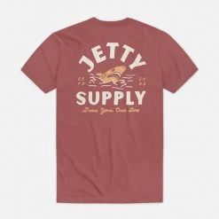 Jetty Men's Sharpnose Tee - Rust