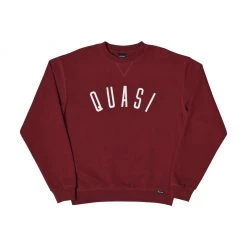 Quasi Poster Crew Sweat [Maroon] Men's
