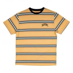 Welcome THELEMA STRIPE SHORT SLEEVE KNIT - WHEAT Men's