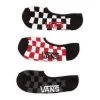 Vans Copy Of CLASSIC SUPER NO SHOW SOCKS 3 PACK - Red & White Checkerboard Accessories