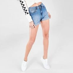 WOMEN'S VANS HIGH RISE ROLL CUFF DENIM SHORTS