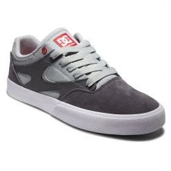 DC Shoes MEN'S KALIS VULC SHOES - GREY/GREY/RED (xssr)