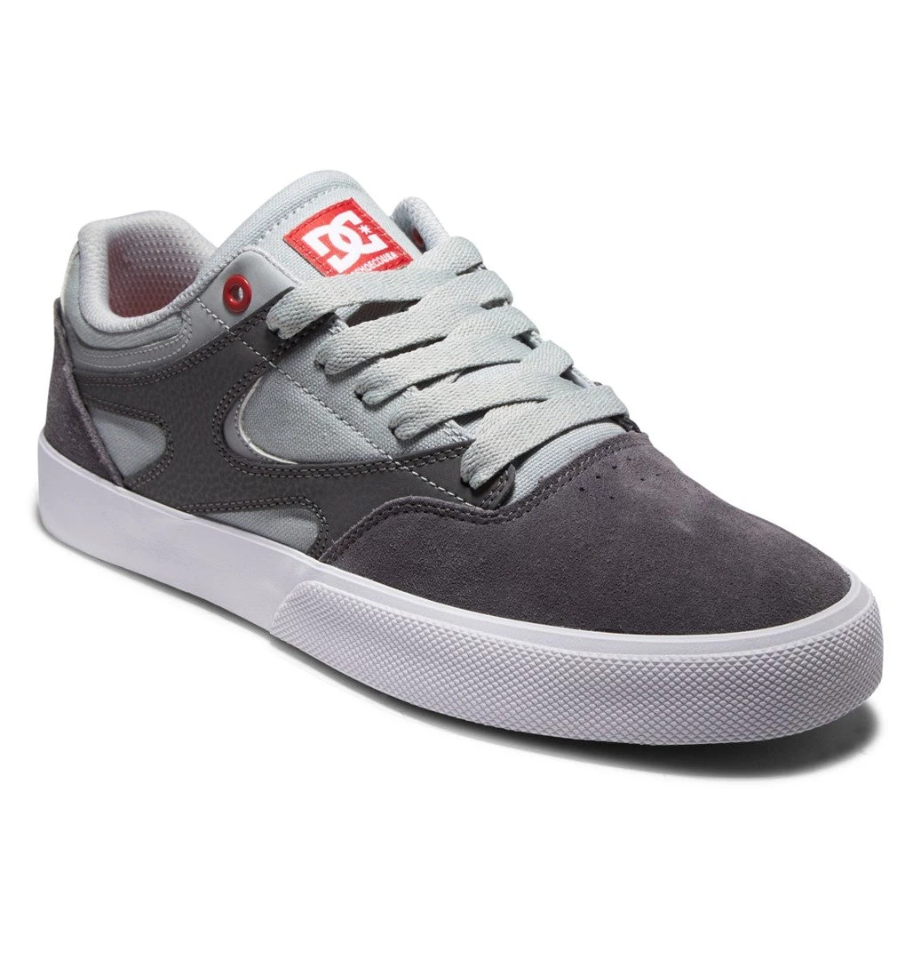 DC Shoes MEN'S KALIS VULC SHOES - GREY/GREY/RED (xssr) 3 DC Shoes MEN'S KALIS VULC SHOES - GREY/GREY/RED (xssr)