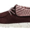 Hey Dude Britt Houndstooth Burgundy Shoe-Clearance