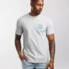 Brixton Crest II T-Shirt Silver/ White Cloud Wash