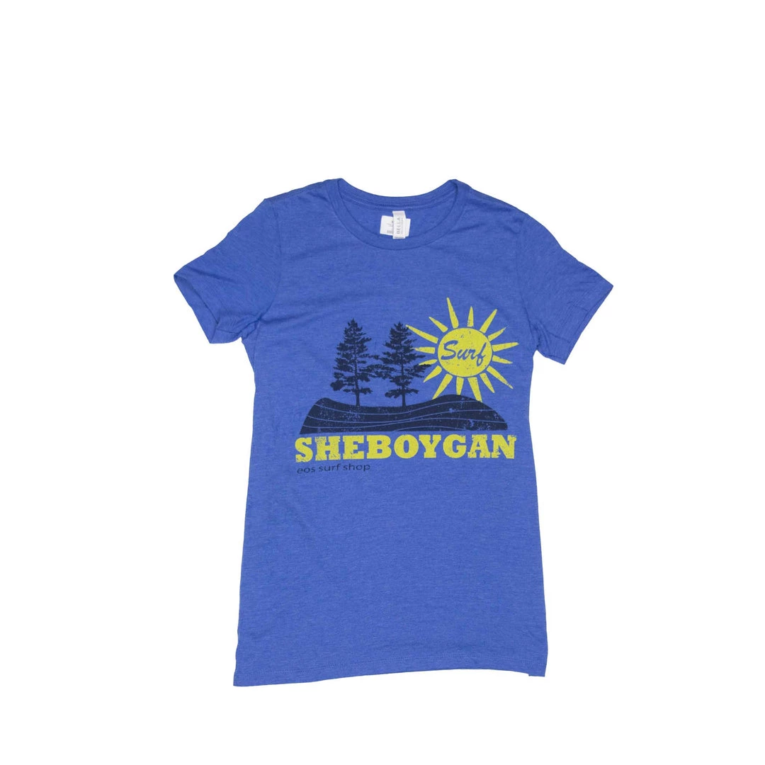 Eos Surf Shop Womens Surf Sheboygan Shirt - Blue Women's 5 Eos Surf Shop Womens Surf Sheboygan Shirt - Blue Women's