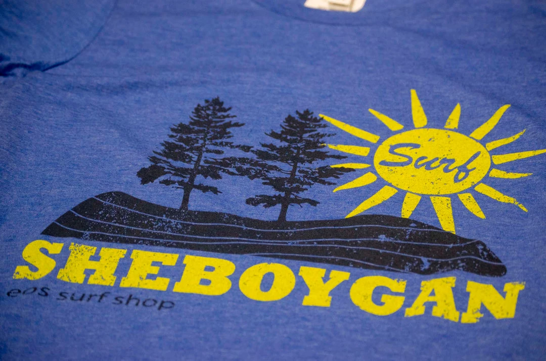 Eos Surf Shop Womens Surf Sheboygan Shirt - Blue Women's 6 Eos Surf Shop Womens Surf Sheboygan Shirt - Blue Women's