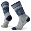 Smartwool Women's Everyday Popcorn Snowflake Pattern Crew Socks - Mist Blue Accessories