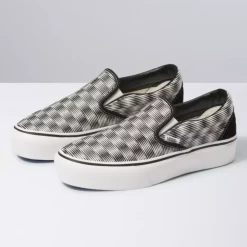 Vans HEMP BLUR CHECKER SLIP-ON PLATFORM SF