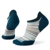 Smartwool Accessories Women's Run Targeted Cushion Striped Low Ankle Socks - Twilight Blue