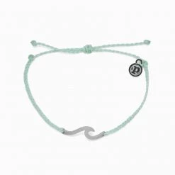Pura Vida Hammered Wave Silver Charm Bracelet Accessories