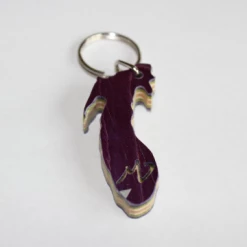 MD Custom Woodworks Lake Michigan Recycled Skateboard Keychain