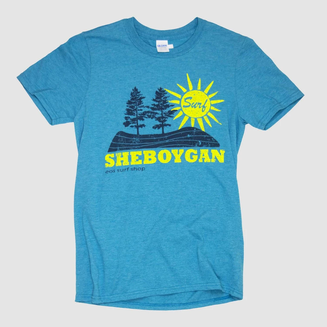 Eos Surf Shop Men's Surf Sheboygan Shirt - Blue 4 Eos Surf Shop Men's Surf Sheboygan Shirt - Blue